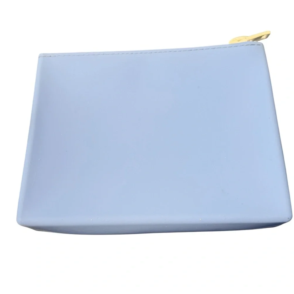 DIANE‎ VON FURSTENBERG BLUE RUBBER LOGO COSMETIC BAG
